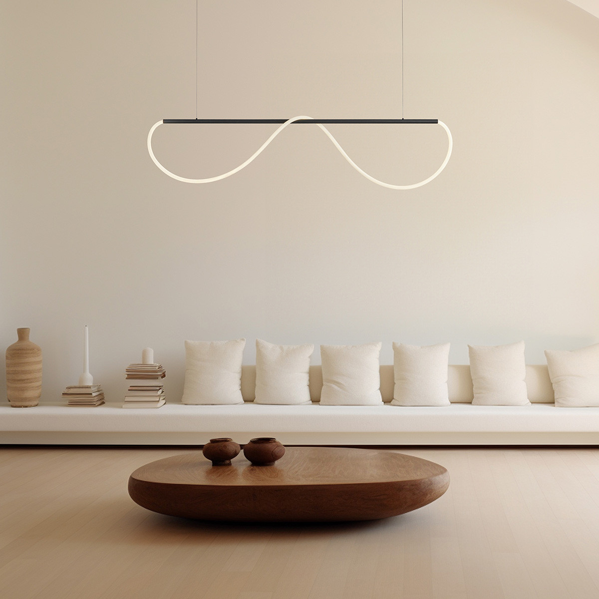 Lampa wisząca Meleca M czarna LED CCT - obrazek 5