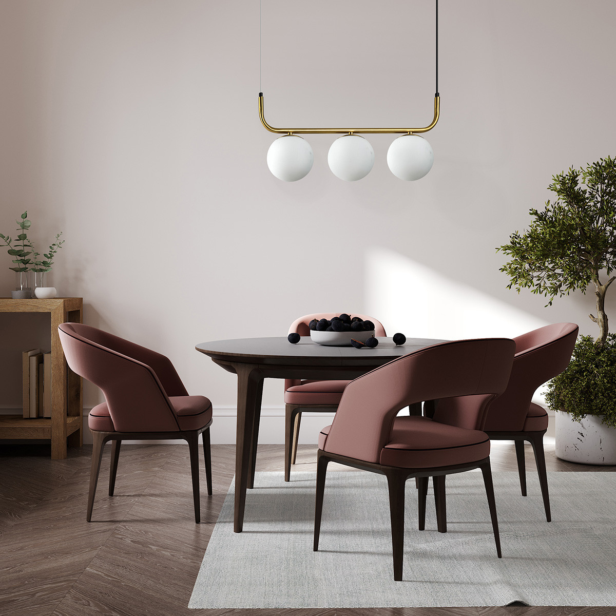 Lampa wisząca Alisa złota 3xE14 - obrazek 3