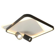 Plafon Parma 2 kwadratowy czarny 2xGU10 LED CCT