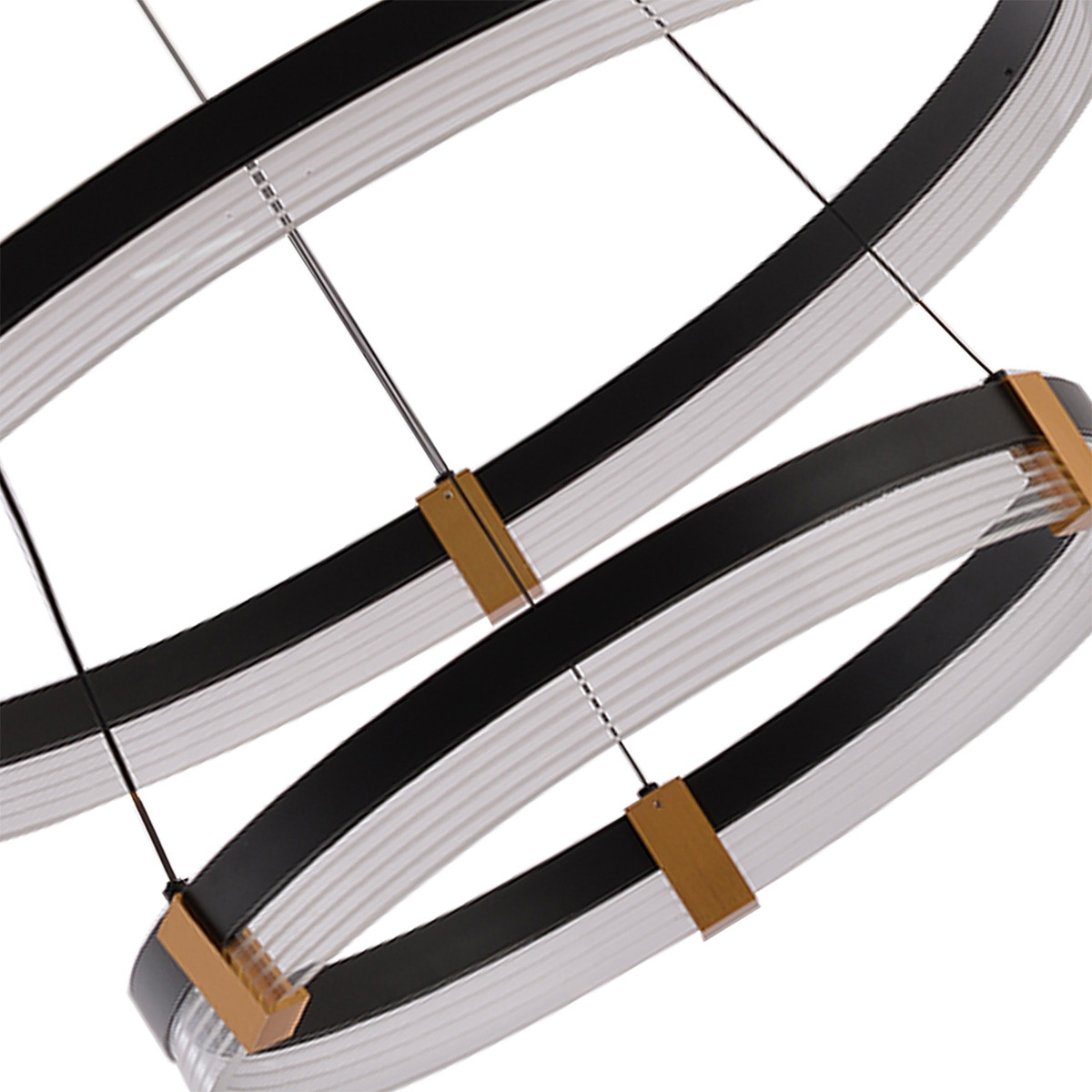 Lampa wisząca Plum 60 cm 40 cm czarno-transparentna LED CCT - obrazek 7