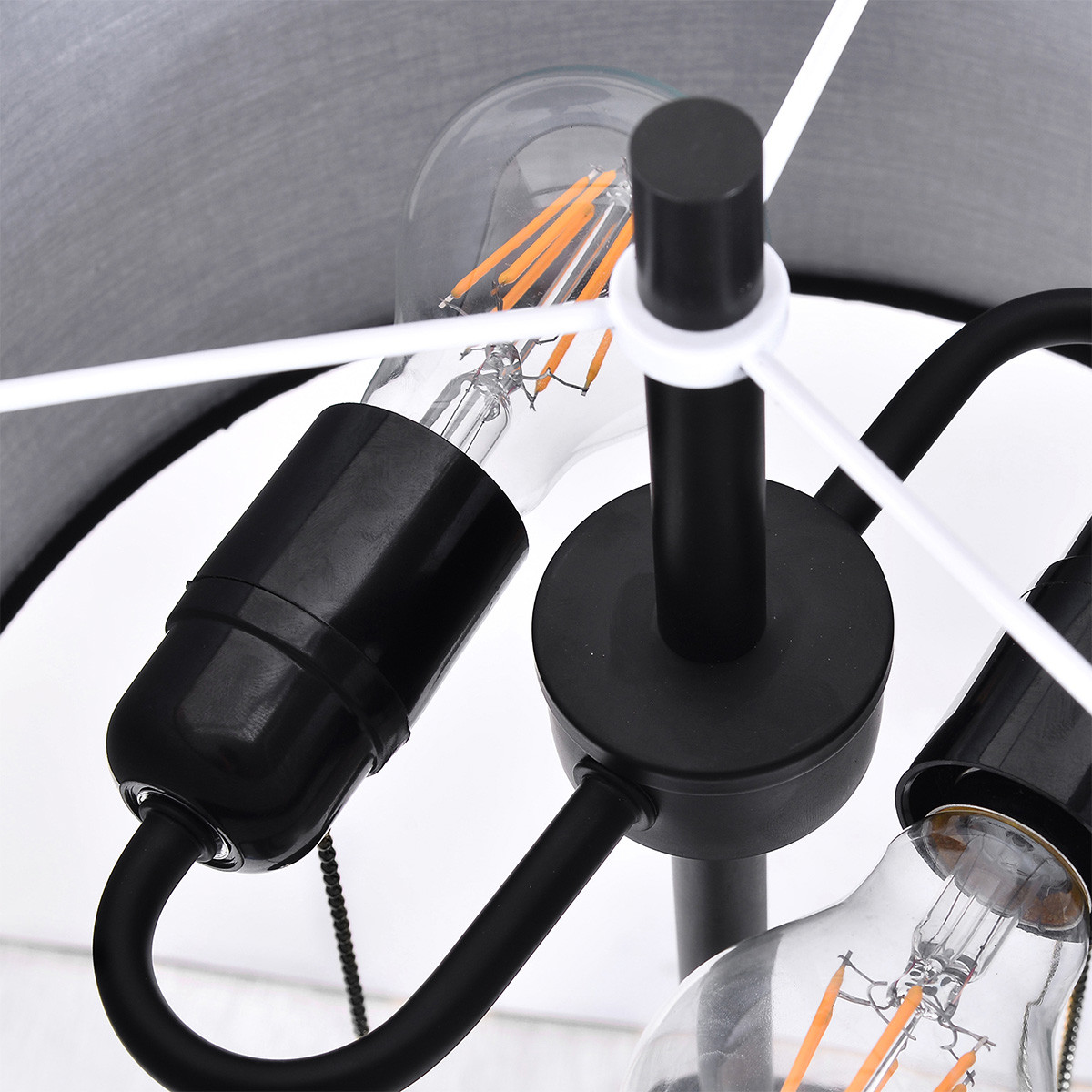 Lampa podłogowa Fogo czarna 2xE27 - obrazek 8