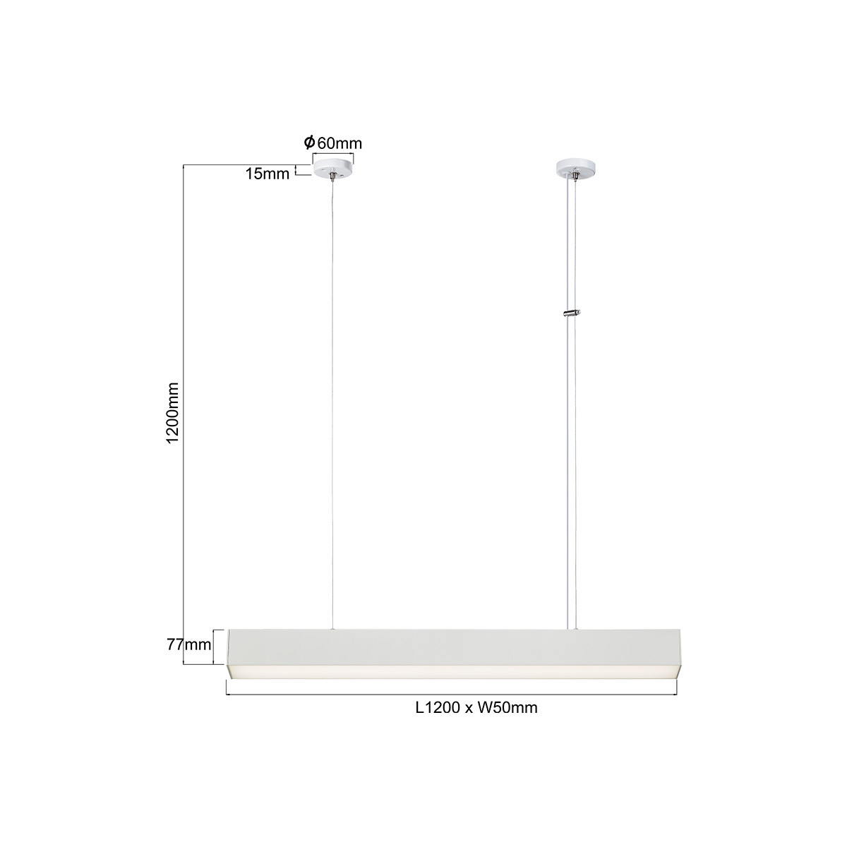 Lampa wisząca Luci M biała Tuya LED CCT - obrazek 7