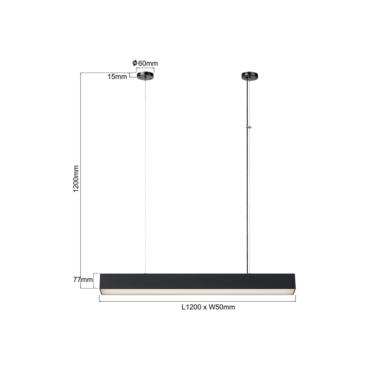 Lampa wisząca Luci M czarna Tuya LED CCT - obrazek 7