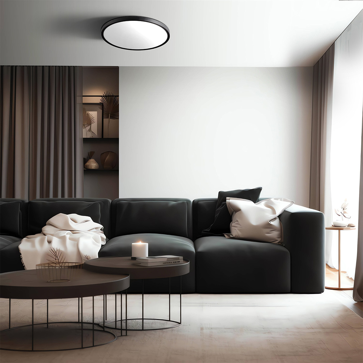 Plafon California 30 cm czarny LED CCT - obrazek 5