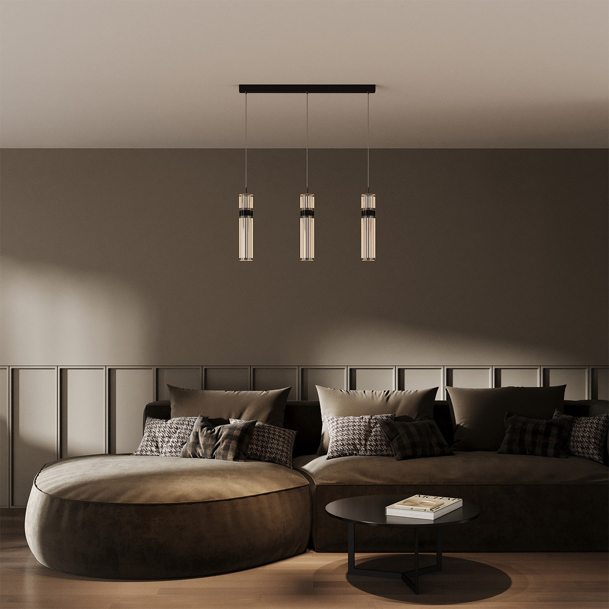 Lampa wisząca Ambiente 3 złota LED CCT - obrazek 3