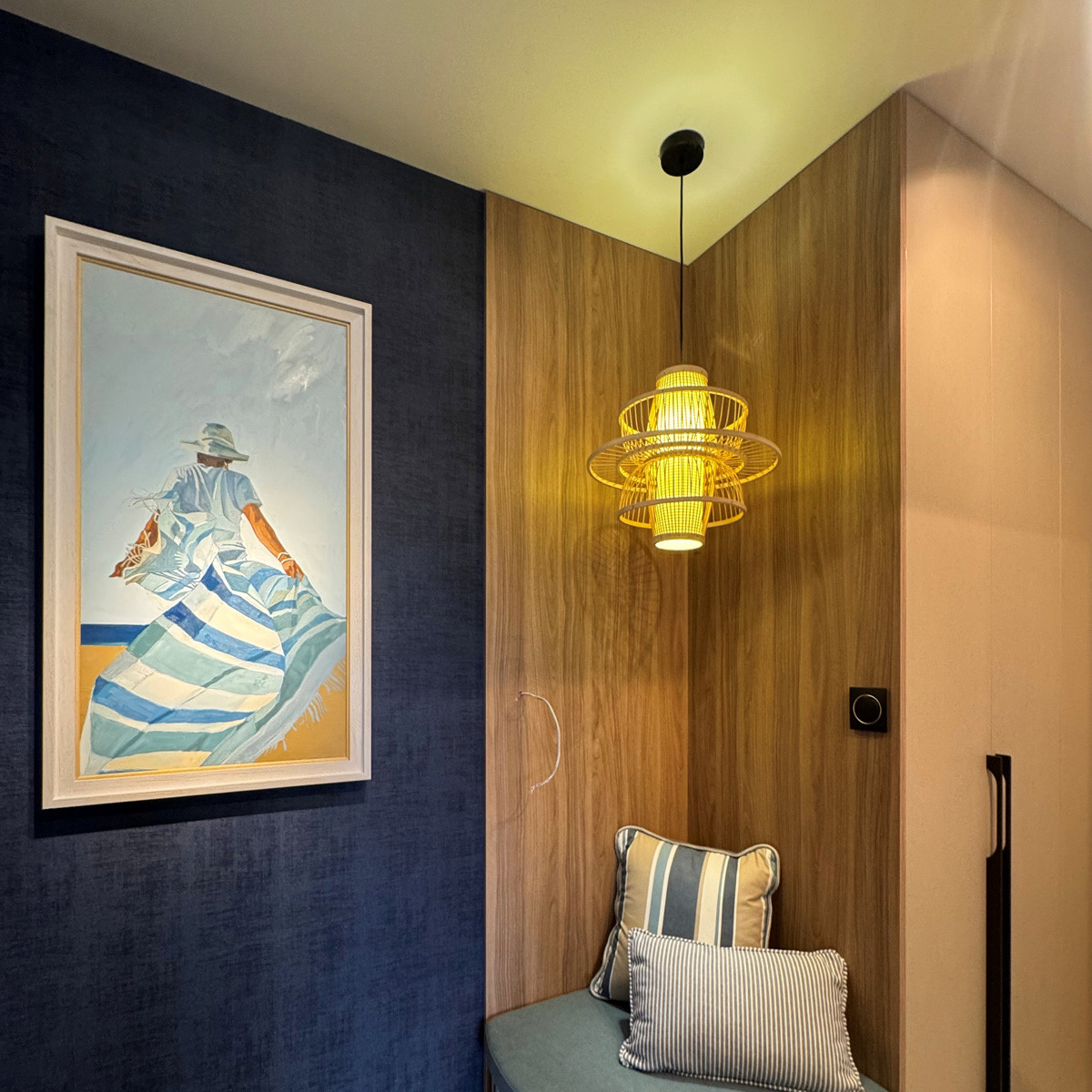 Rattanowa lampa wisząca Astra naturalna 1xE27 - obrazek 8