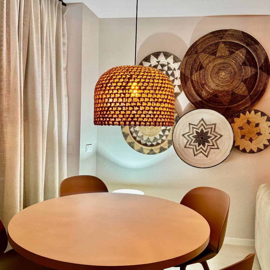 Rattanowa lampa wisząca Kanso 40 cm jasne drewno 1xE27 - obrazek 9