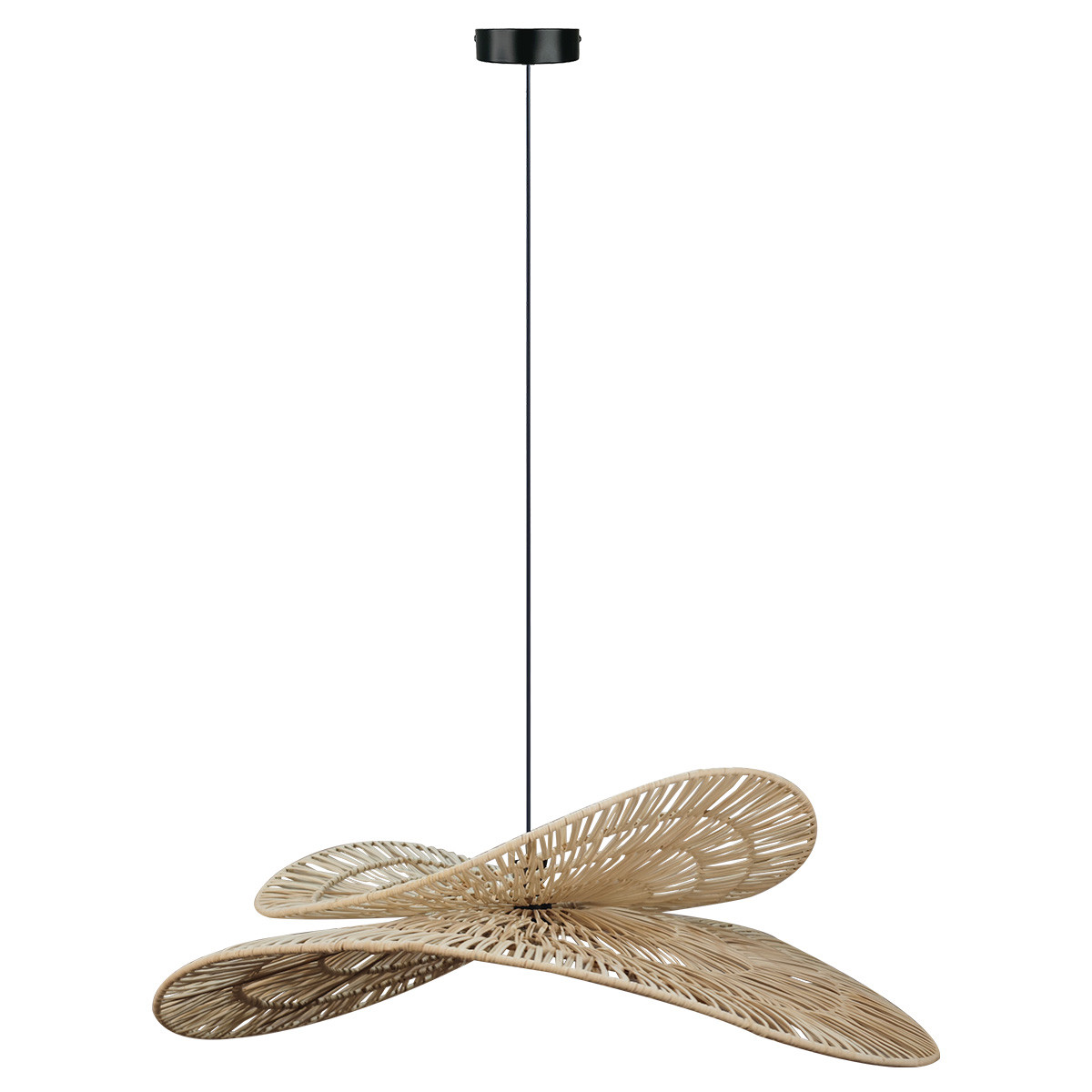 Rattanowa lampa wisząca Raya naturalna 1xE27 - obrazek 8