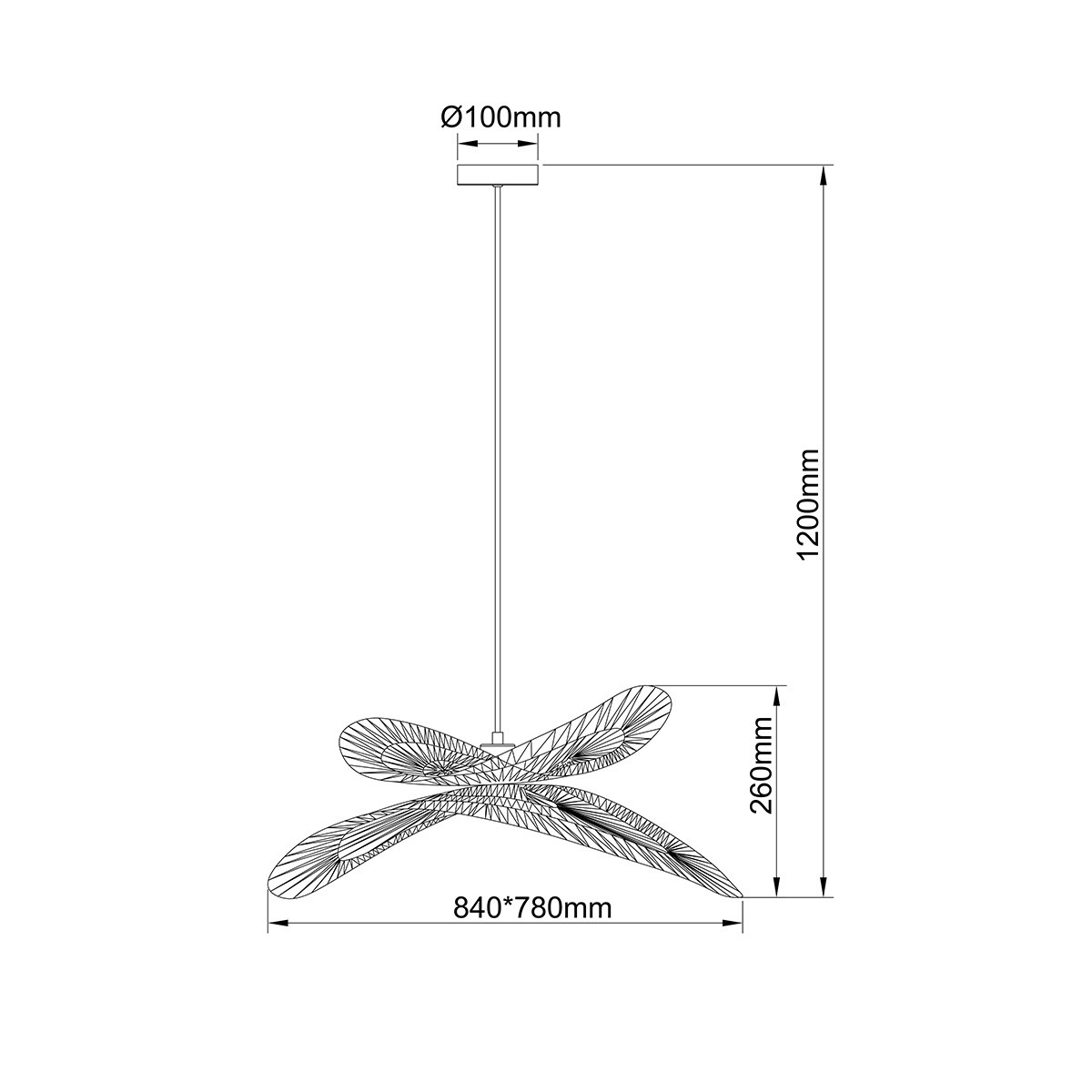 Rattanowa lampa wisząca Raya naturalna 1xE27 - obrazek 10