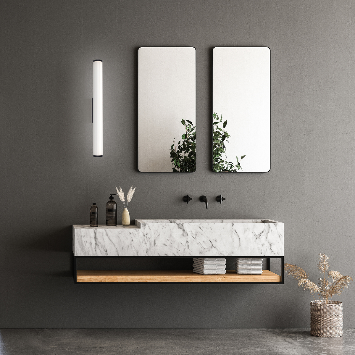 Kinkiet Vena 45 cm czarna LED CCT - obrazek 3