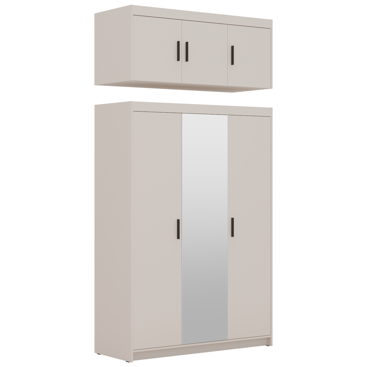 Szafa z lustrem ELENI 3D beż piaskowy - obrazek 3