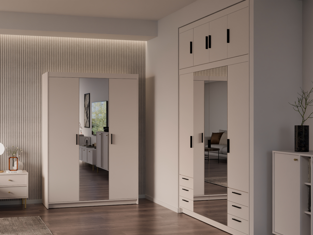 Szafa z lustrem ELENI 3D beż piaskowy - obrazek 7