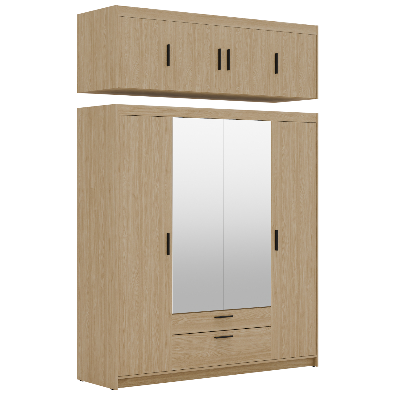 Szafa z lustrem ELENI 4D2S dąb olejowany - obrazek 3