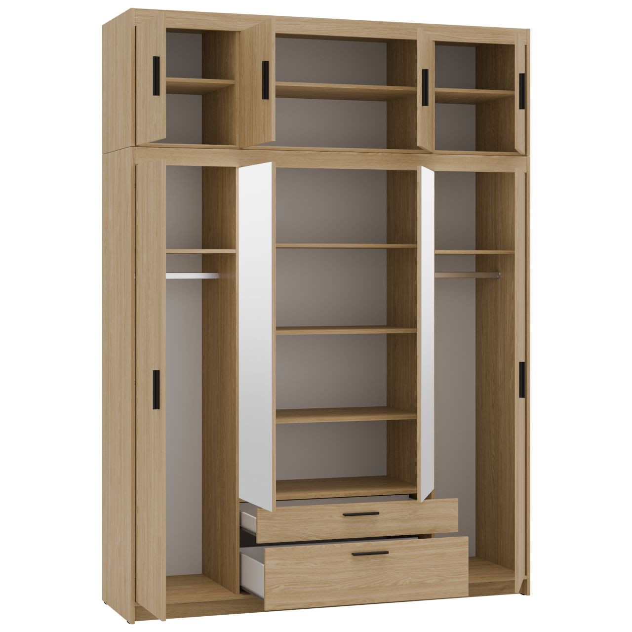 Szafa z lustrem ELENI 4D2S dąb olejowany - obrazek 4