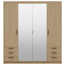 Szafa z lustrem ELENI 4D6S dąb olejowany