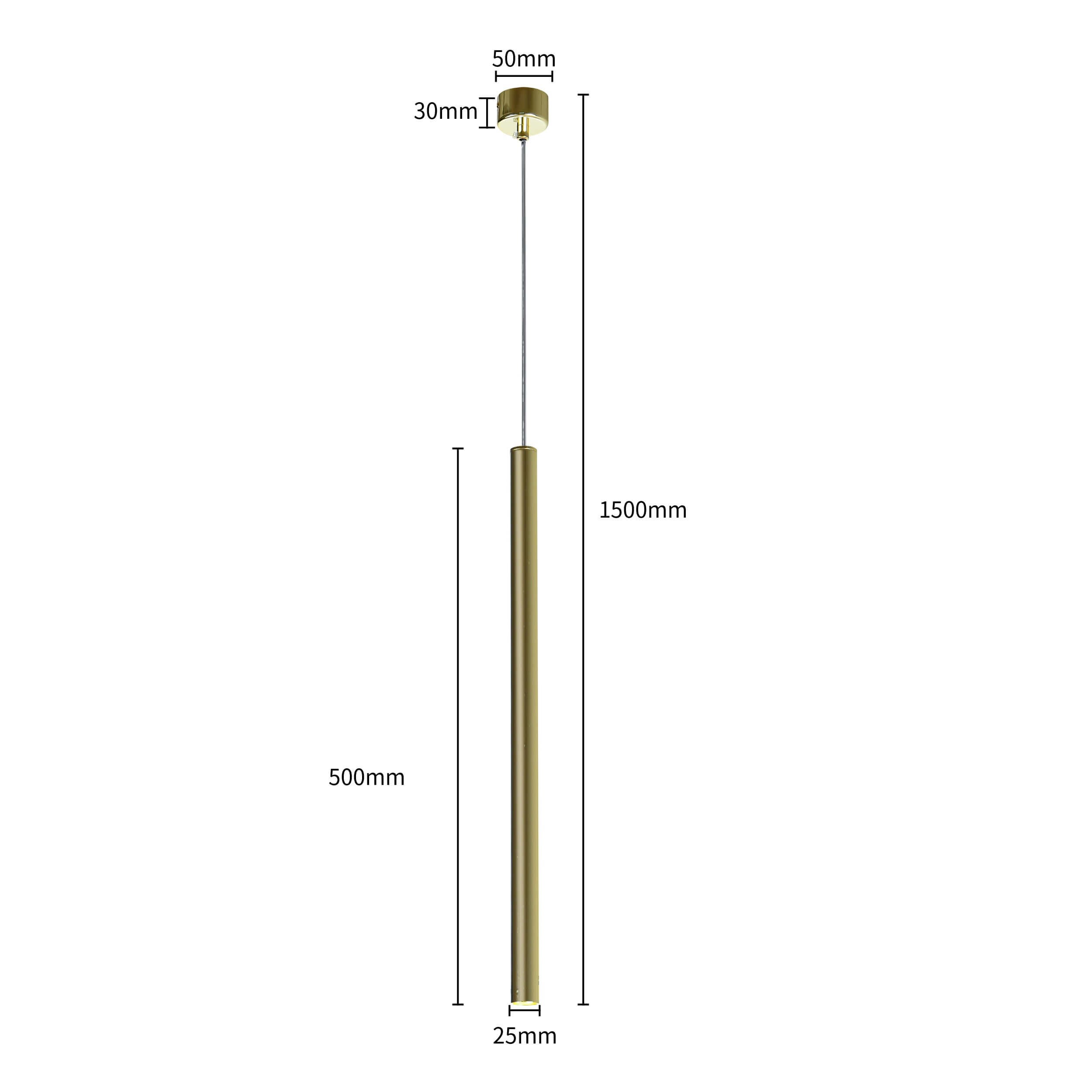 Lampa wisząca Lungo 1 złota 1xG9 - obrazek 8