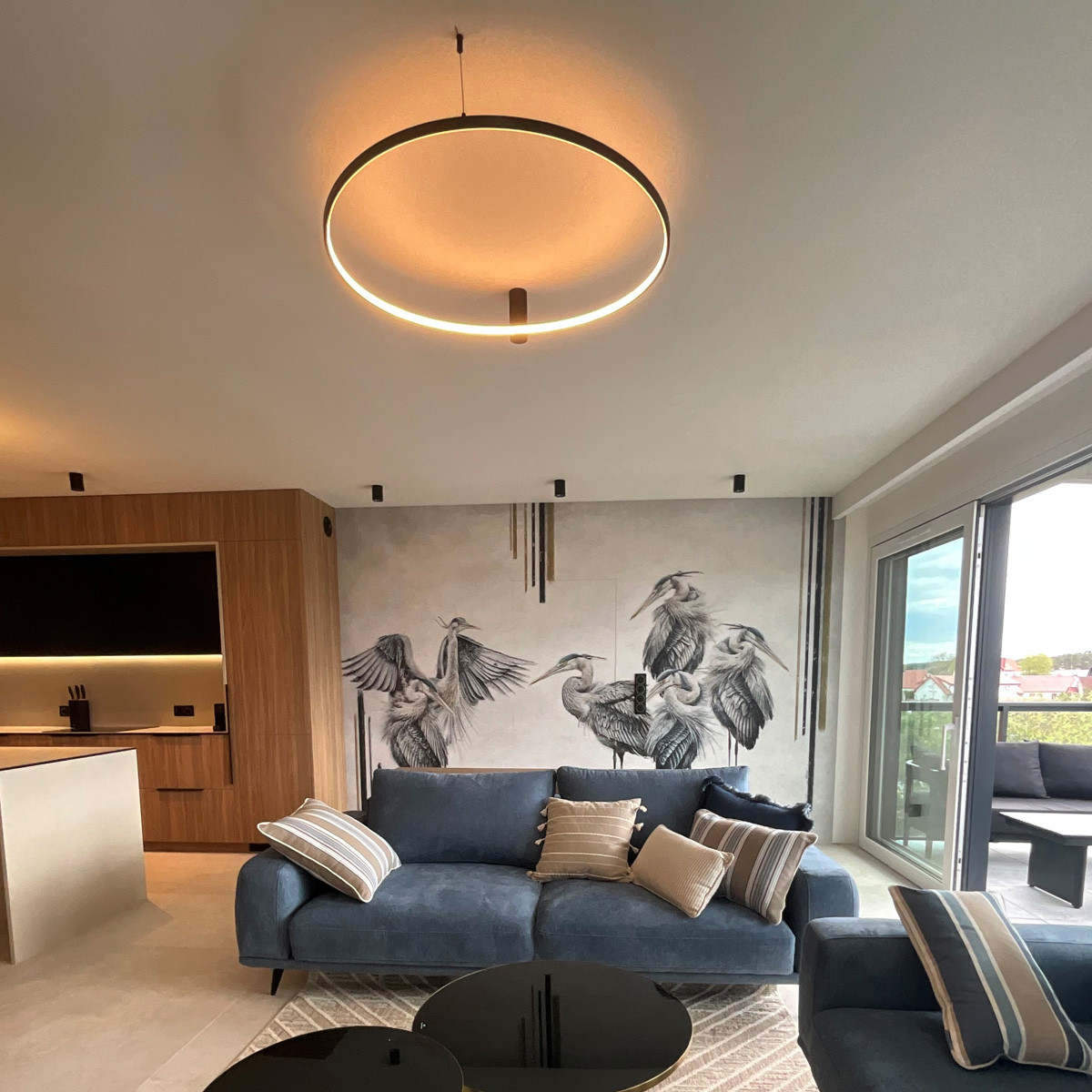 Plafon Ring L czarny LED CCT - obrazek 3