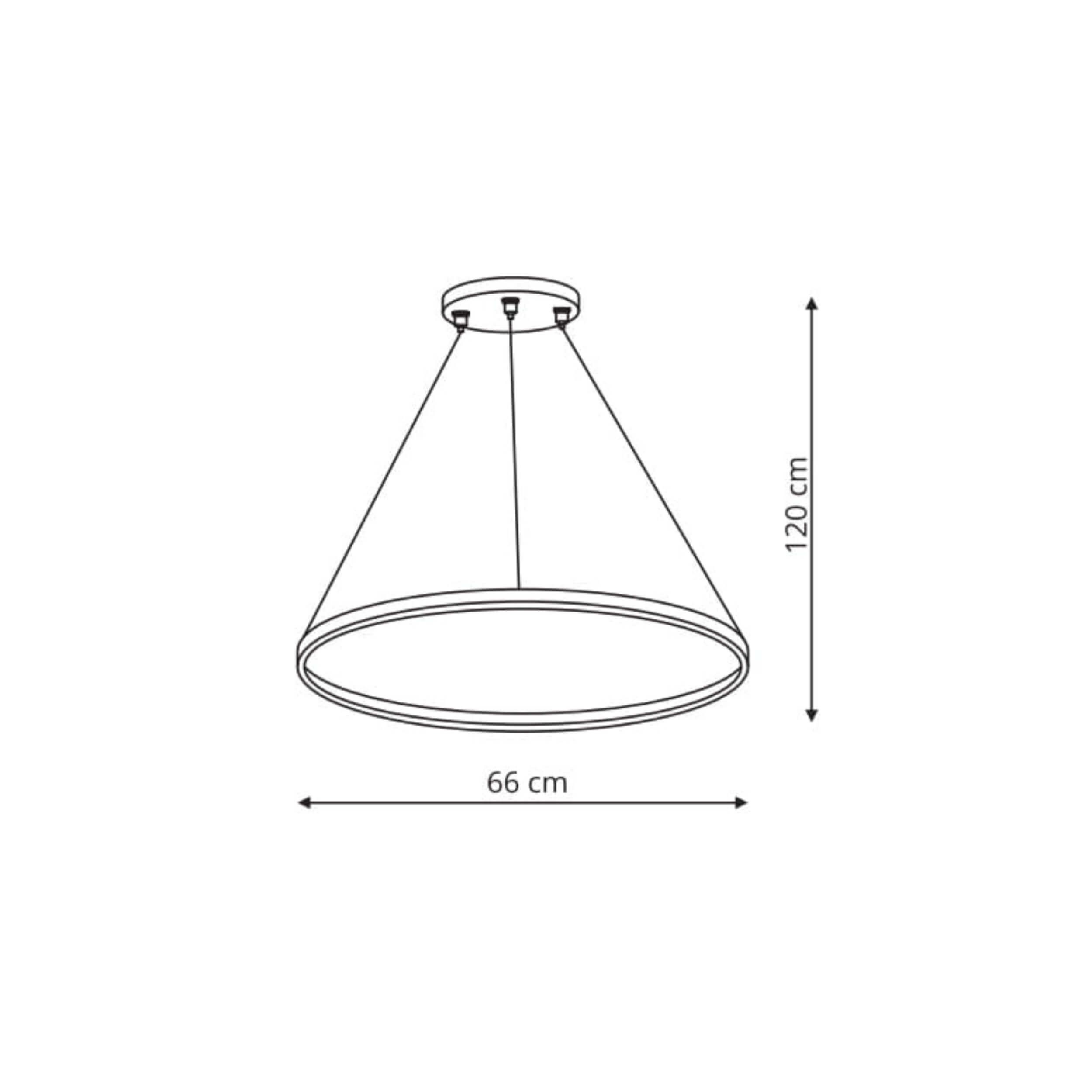Lampa wisząca Ring 66 cm czarna LED CCT - obrazek 5