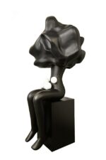 MOOSEE lampa podłogowa HUMAN IN THE CLOUDS czarna