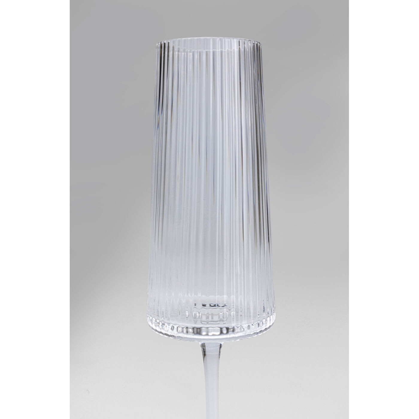 KARE komplet 4 kieliszków do szampana RIFFLE 215 ml - obrazek 4