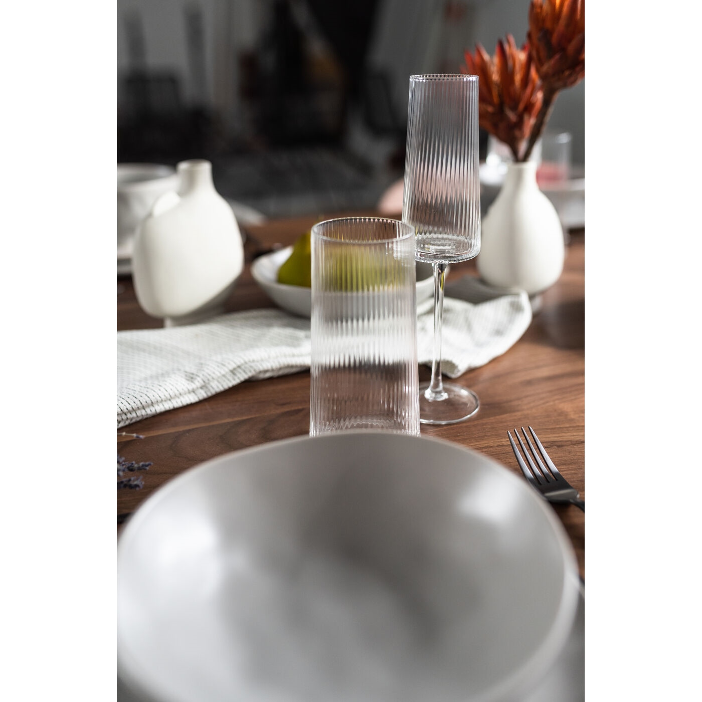 KARE komplet 4 kieliszków do szampana RIFFLE 215 ml - obrazek 6