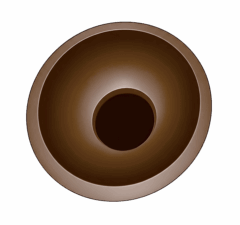 Plafon COCO 40 cm coffee LED