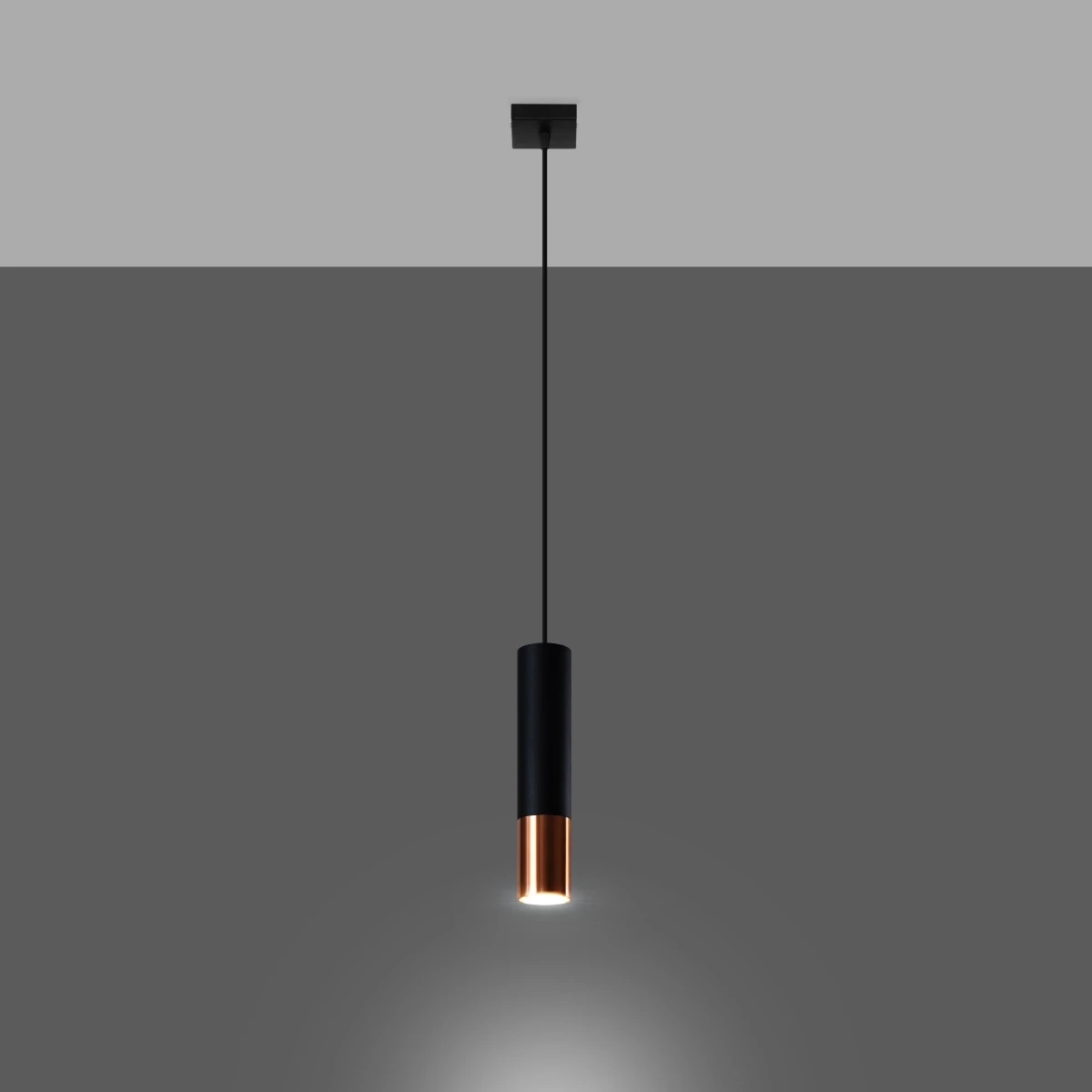 Lampa wisząca LOOPEZ 1 czarny/miedź - obrazek 7