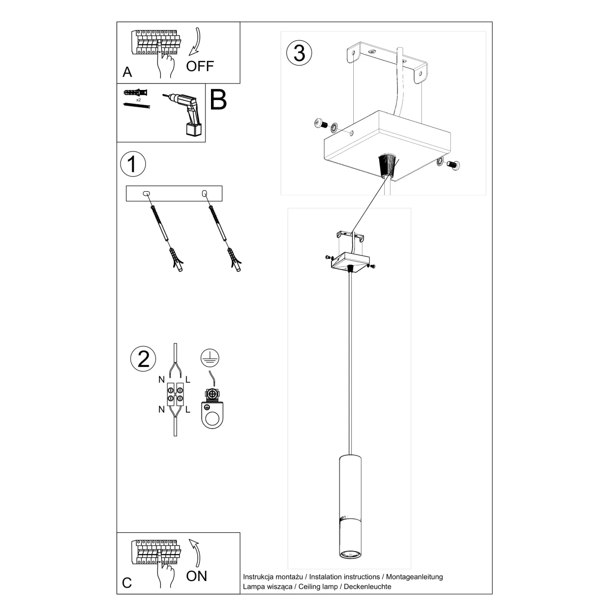 Lampa wisząca LOOPEZ 1 czarny/miedź - obrazek 9