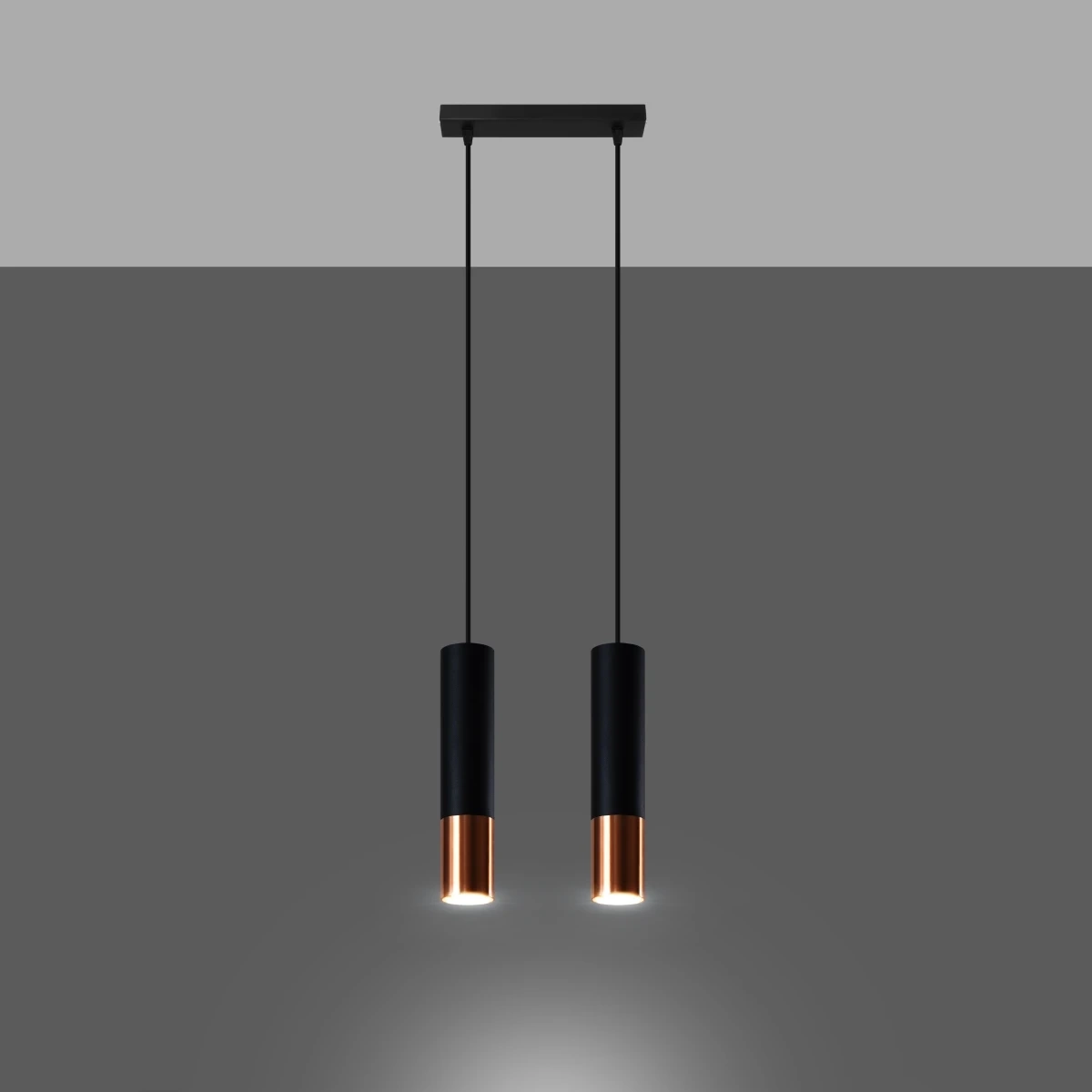 Lampa wisząca LOOPEZ 2 czarny/miedź - obrazek 7