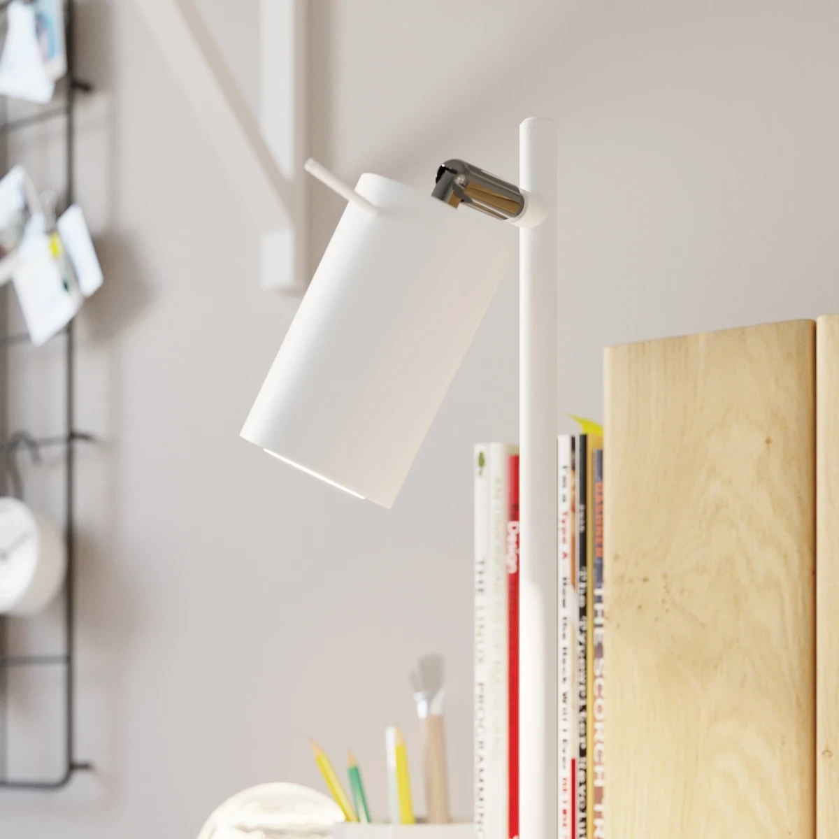 Lampa biurkowa RING biała - obrazek 5