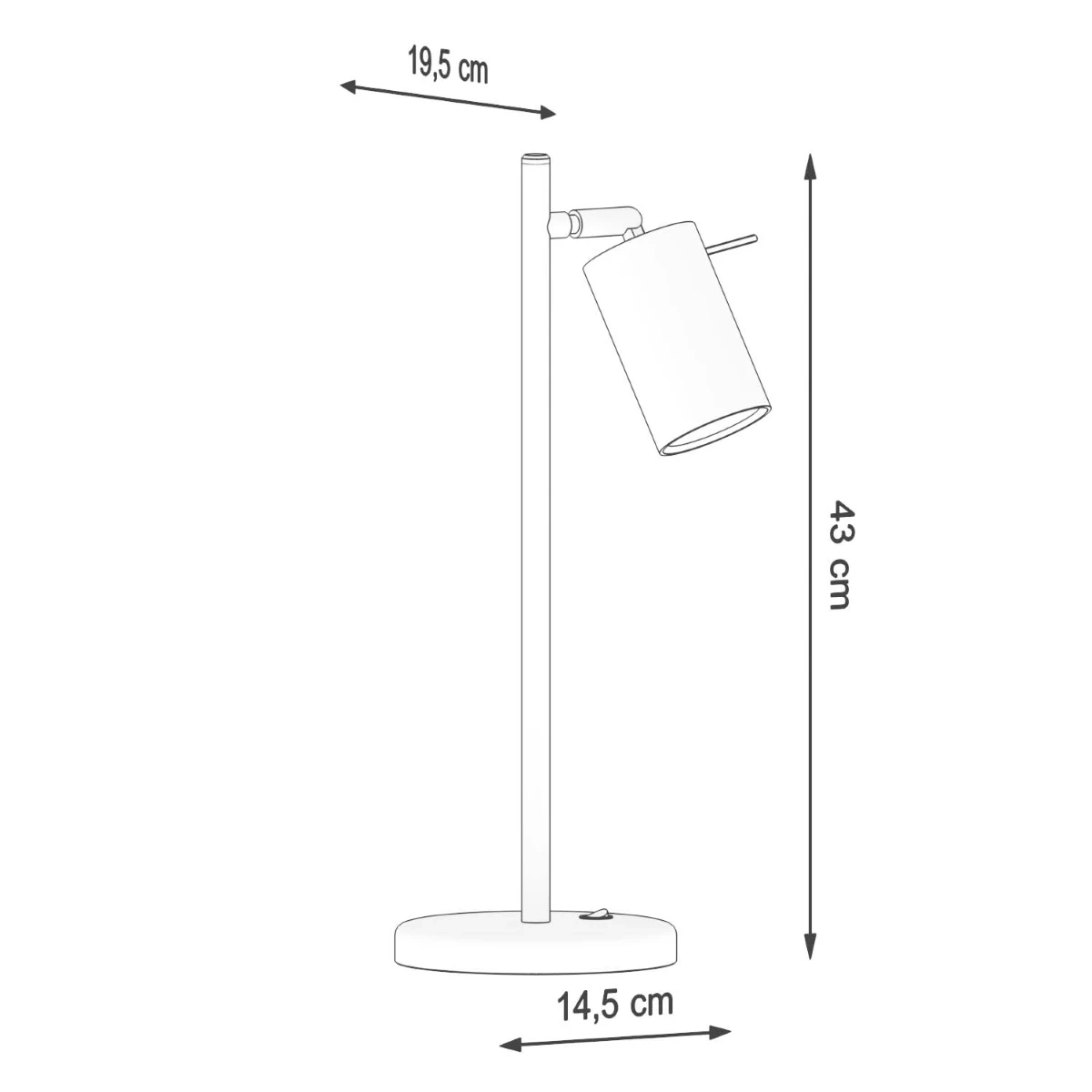Lampa biurkowa RING biała - obrazek 8