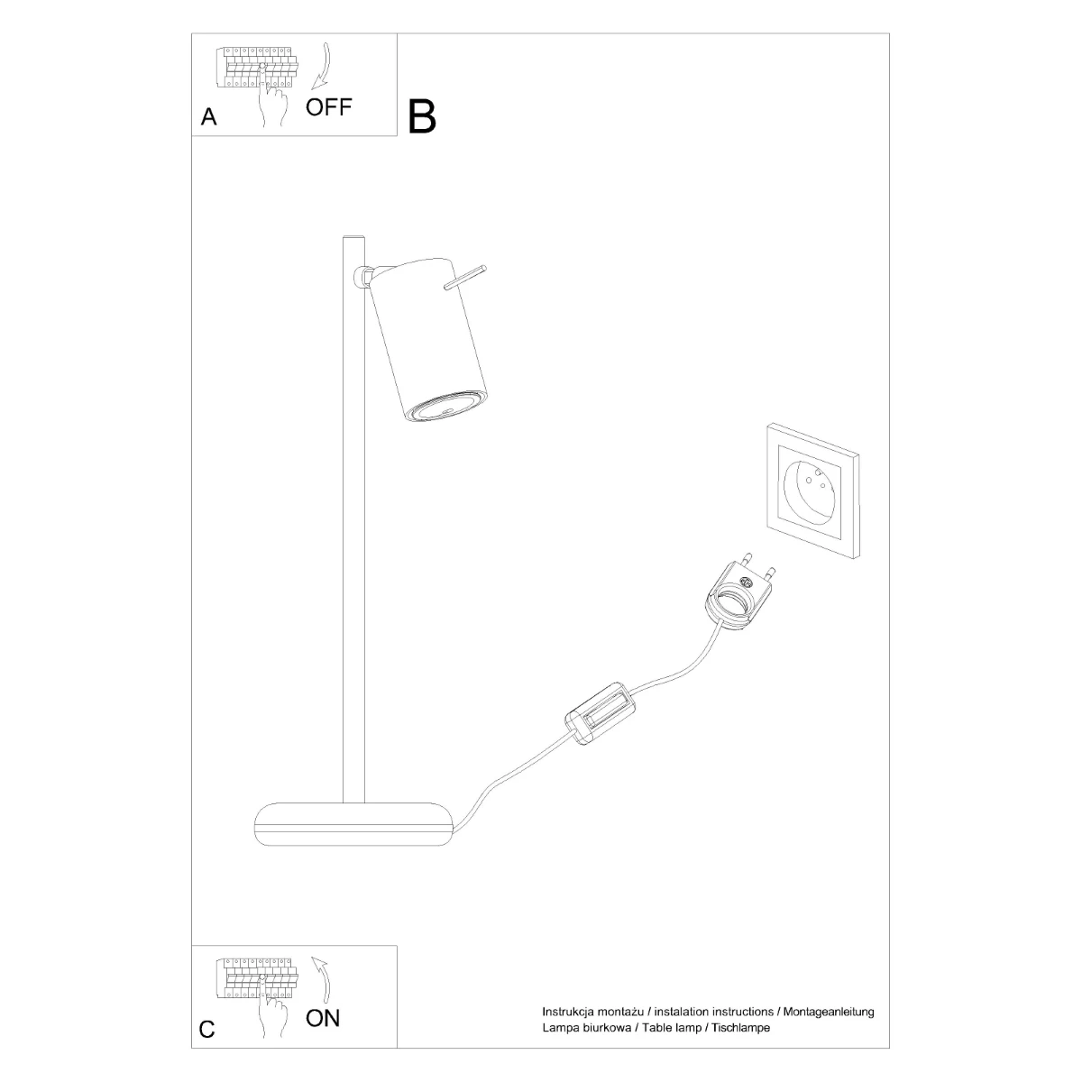 Lampa biurkowa RING biała - obrazek 9
