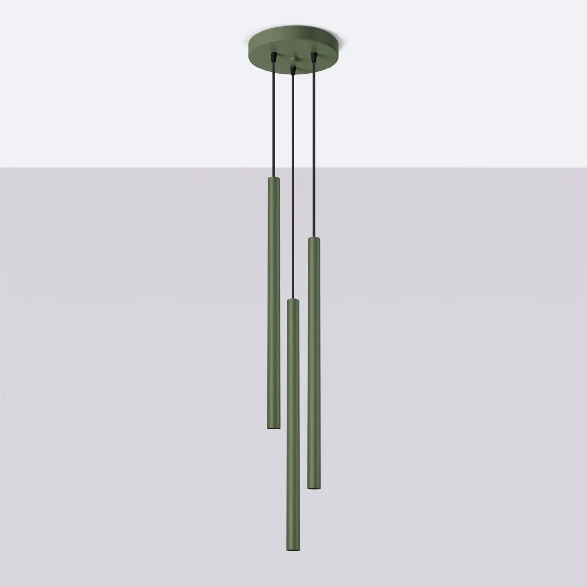Lampa wisząca PASTELO 3P zielona oliwka - obrazek 6