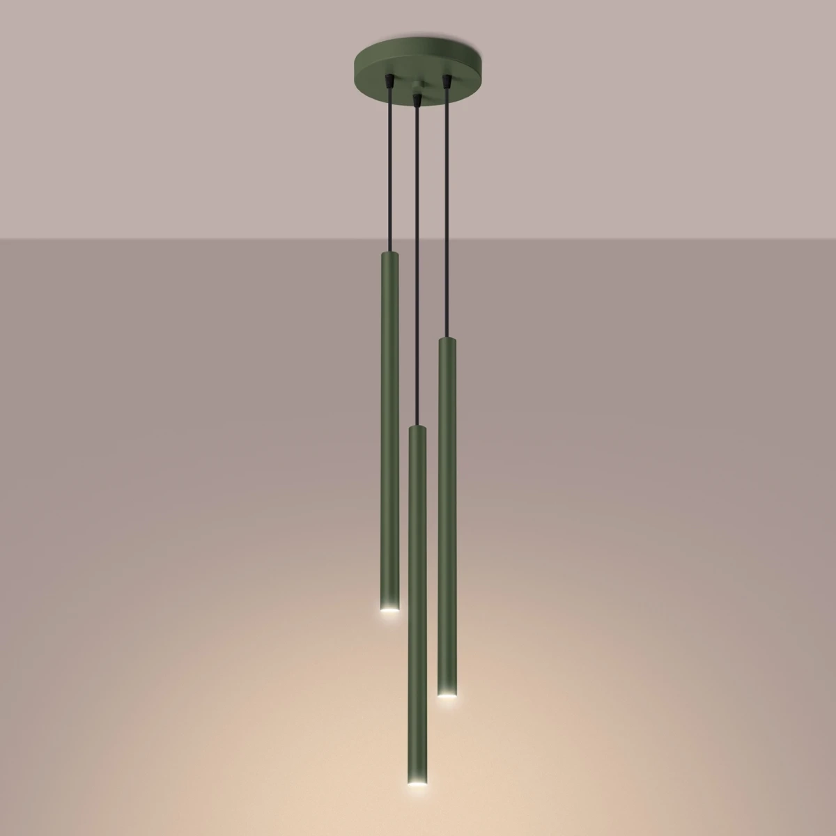 Lampa wisząca PASTELO 3P zielona oliwka - obrazek 7