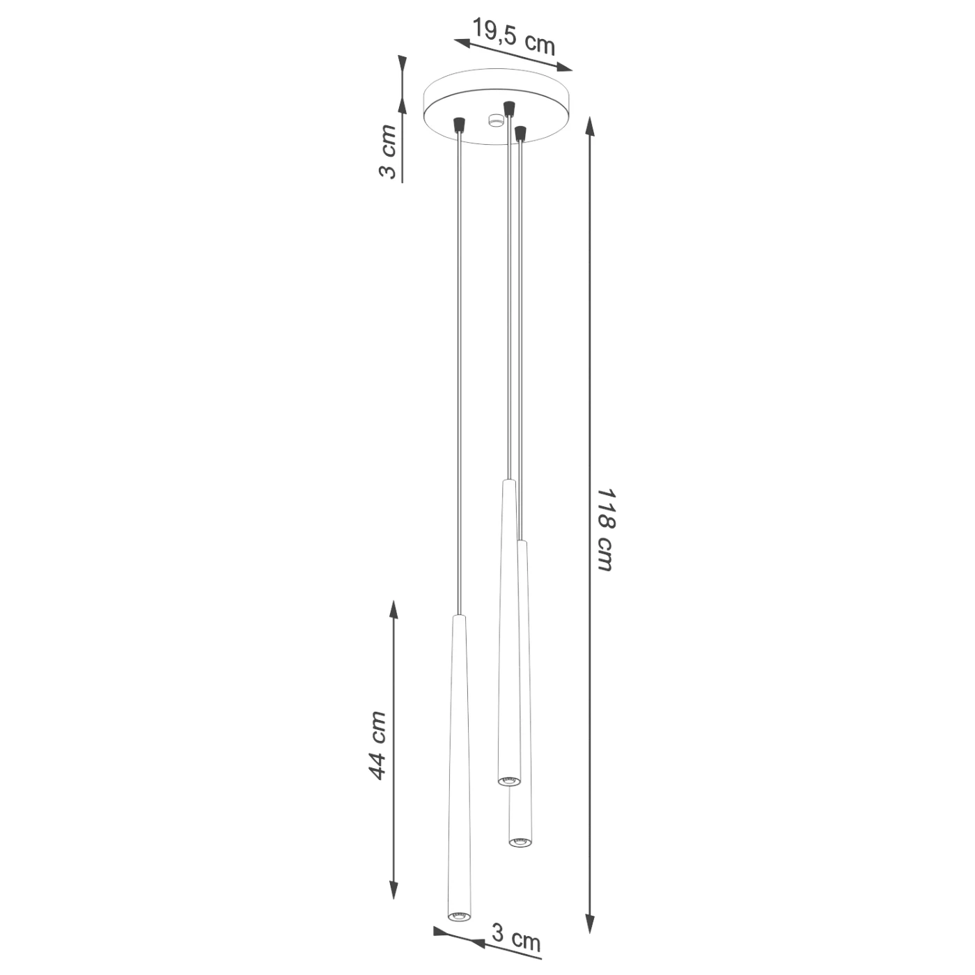 Lampa wisząca BLISS 3P czarna - obrazek 13