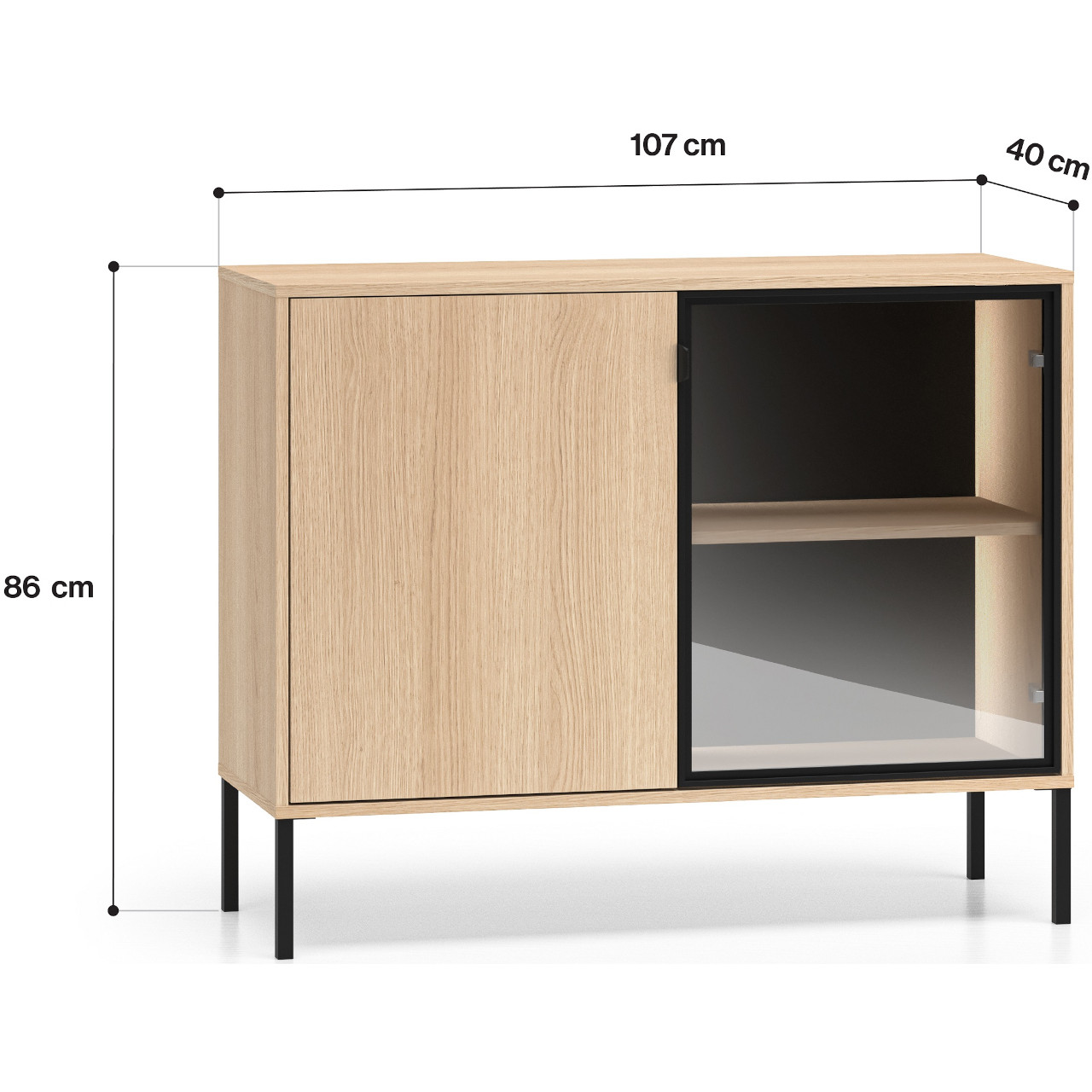 Komoda BURSA 03 dąb lindberg - obrazek 5