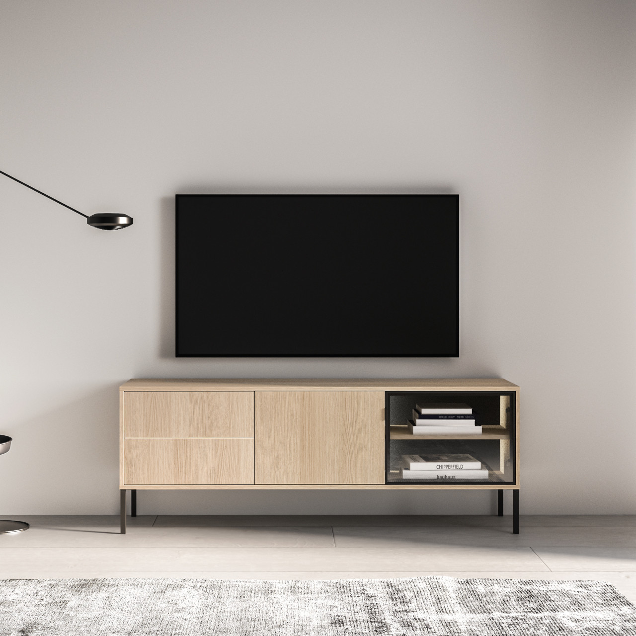 Komoda RTV BURSA 04 dąb lindberg - obrazek 6