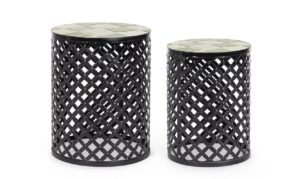 BIZZOTTO zestaw stolików kawowych LOIRE czarny