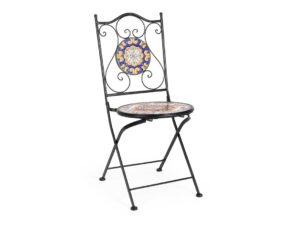 BIZZOTTO krzesło ogrodowe składane SANTORINI czarne