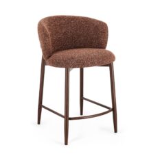 BIZZOTTO krzesło barowe AMALIA brązowe / czerwone