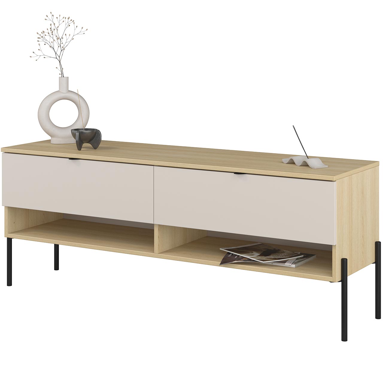 Komoda RTV DORE 41 dąb lindberg / kaszmir - obrazek 3