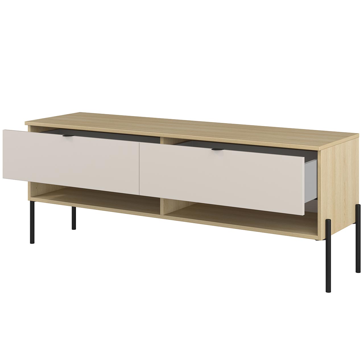 Komoda RTV DORE 41 dąb lindberg / kaszmir - obrazek 4