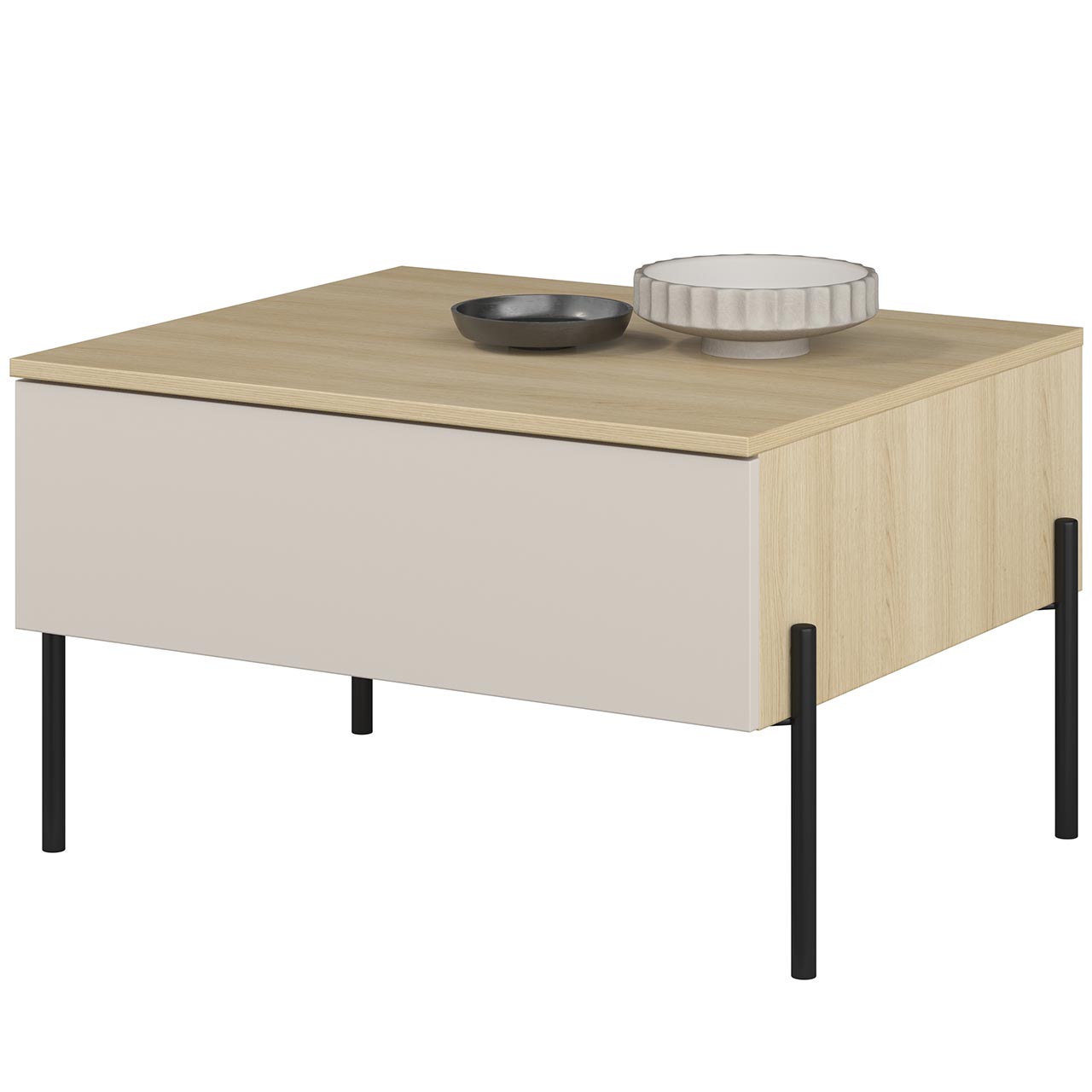 Stolik kawowy DORE 98 dąb lindberg / kaszmir - obrazek 3