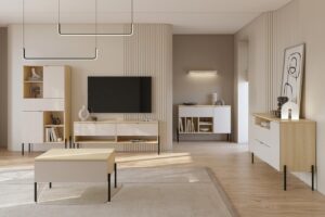 Meble do salonu DORE 1 dąb lindberg / kaszmir