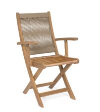 BIZZOTTO krzesło ogrodowe składane DANUBIO ARM brązowe