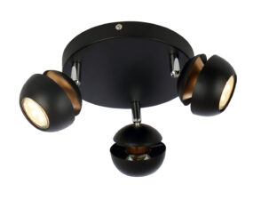 BONI PLAFON 3X3W GU10 LED CZARNY