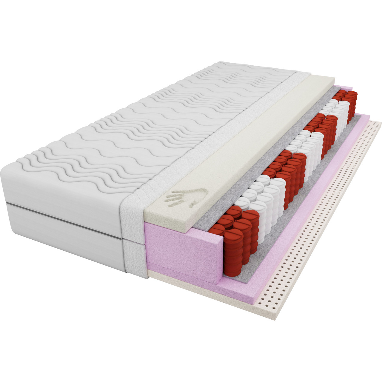 Materac kieszeniowy termoelastyczny + lateks 120x200 HENRI BLANC