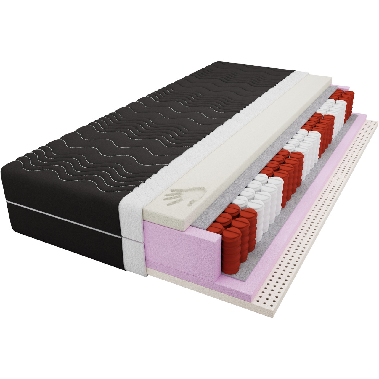 Materac kieszeniowy termoelastyczny + lateks 140x200 HENRI NOIR