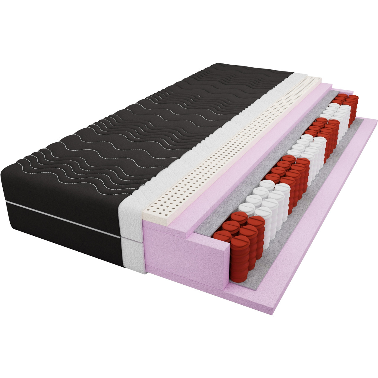 Materac kieszeniowy lateksowy 140x200 HORACE NOIR