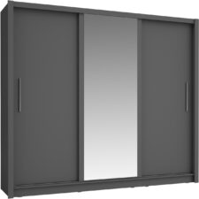 Szafa przesuwna z lustrem 248 BAKI 13 szary grafit